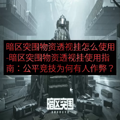 暗区突围物资透视挂怎么使用-暗区突围物资透视挂使用指南：公平